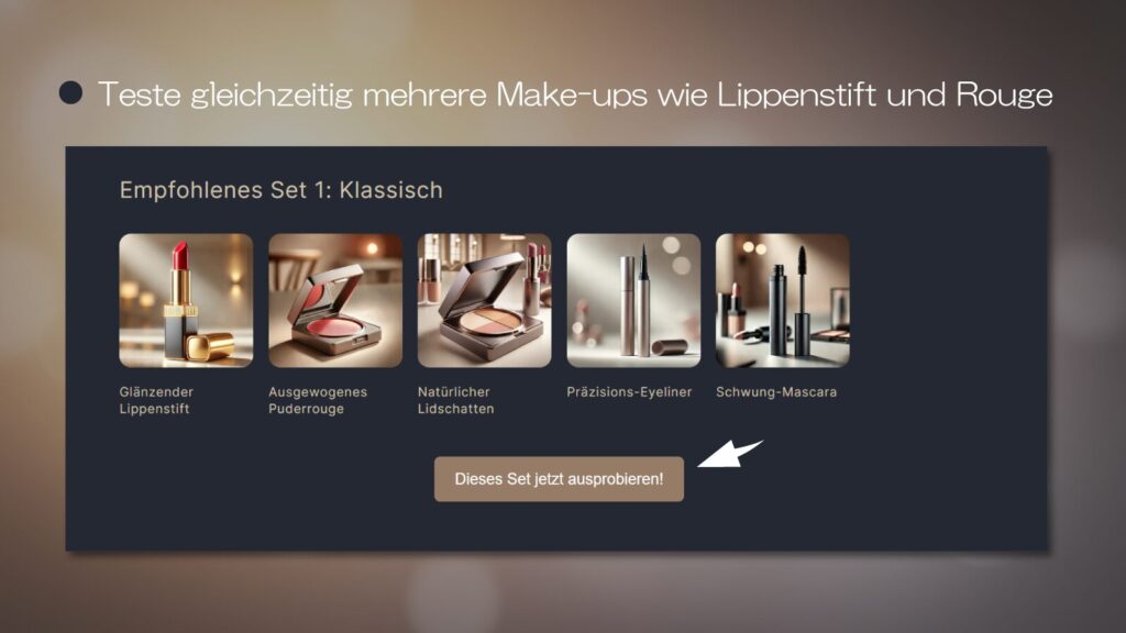 Make-up-Sets gleichzeitig ausprobieren